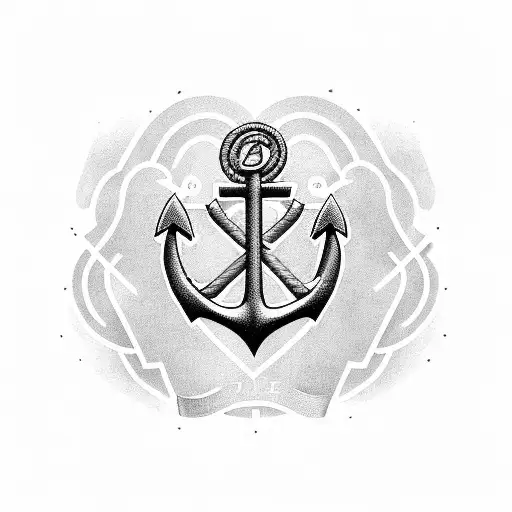 Anchor With A Heart And The Letter P