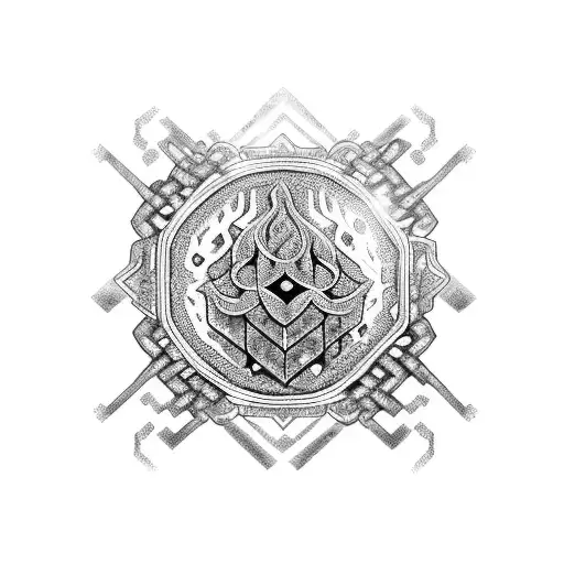 A Chain Made Of Fire And Adorned With Gems