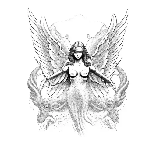 Angel And Devil Statue