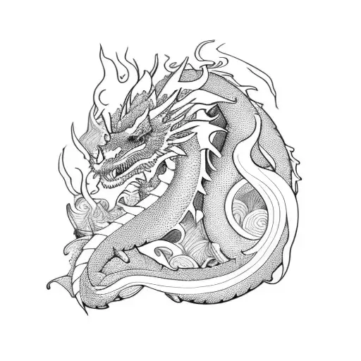 Dragon Women Flowers