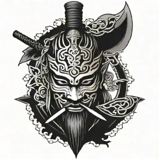 Mask Chania Samurai Sword