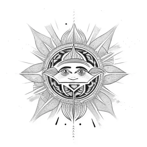 3 Star And Sun Polynesian