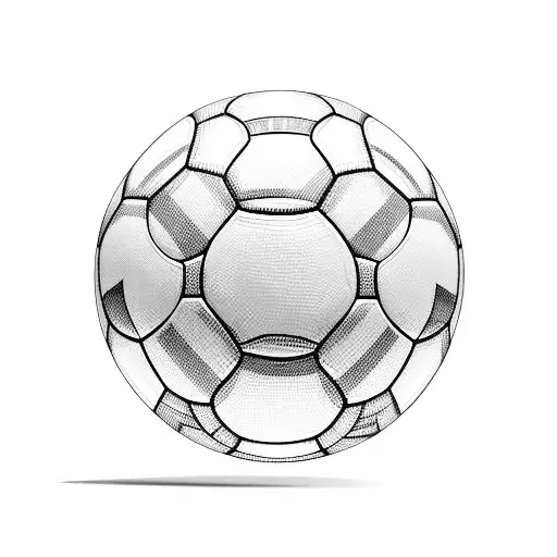 A Soccer Ball With Barbells As The Pattern