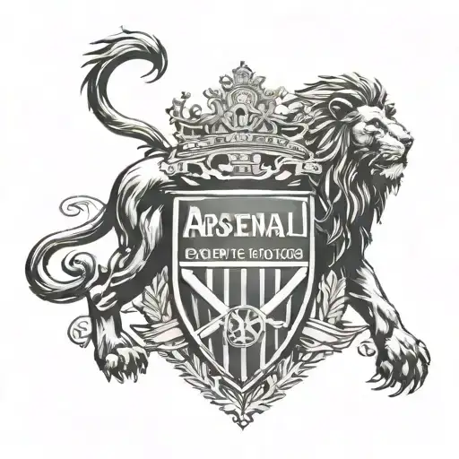 Combine The Crest Of Arsenal Football Club With A Majestic Lion Design