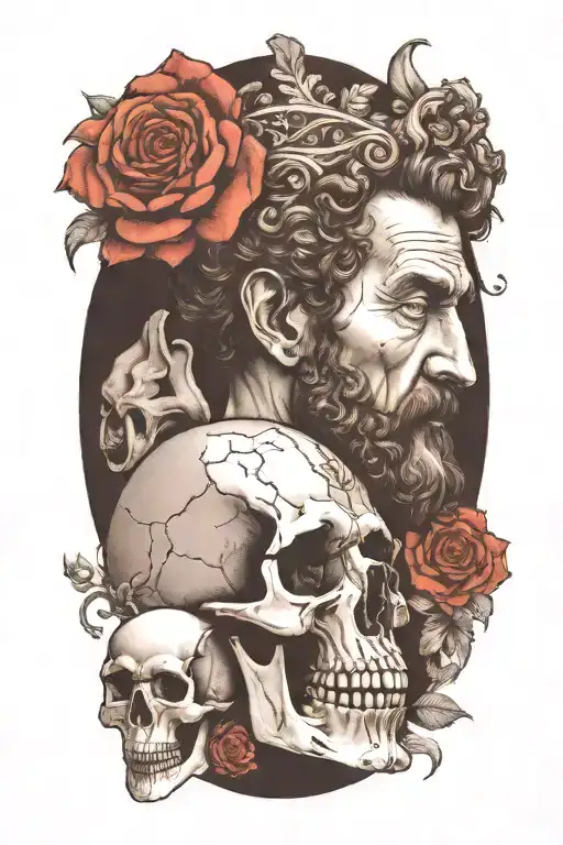 Marcus Aurelius And Skull