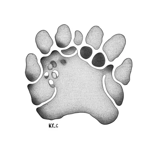 A Dog Paw With The Letter K Incorporated In A Unique Way