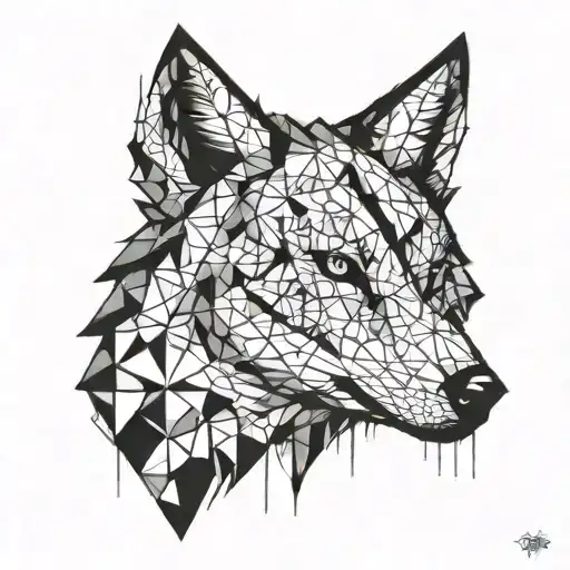 Incorporate Illuminati Symbols Into A Geometric Wolf Design
