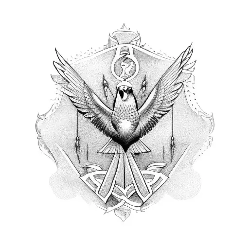 Heraldic Bird Representing Freedom And Faith