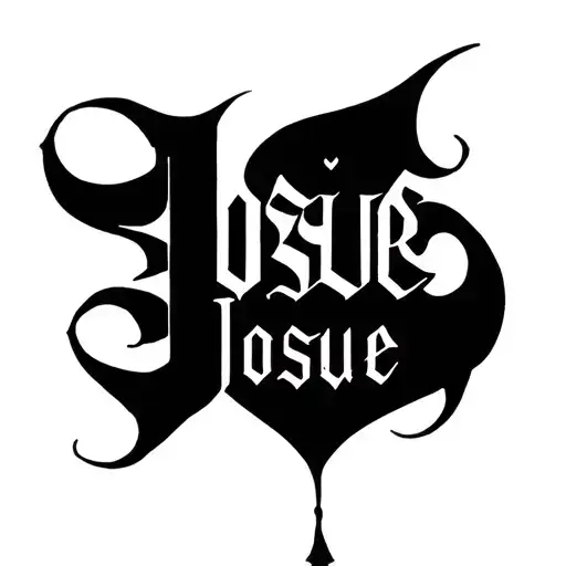 Tatto Of The Name Josue In Gothic Lyrics