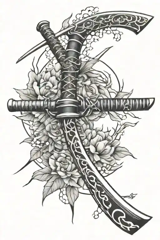 Katana With Natural Elements