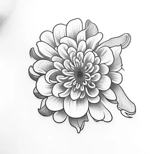 Chrysanthemums And A Cowboy Hat And A Skull