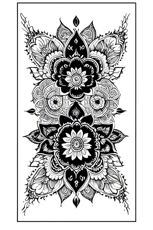 Blackout Sleeve With White Mandala