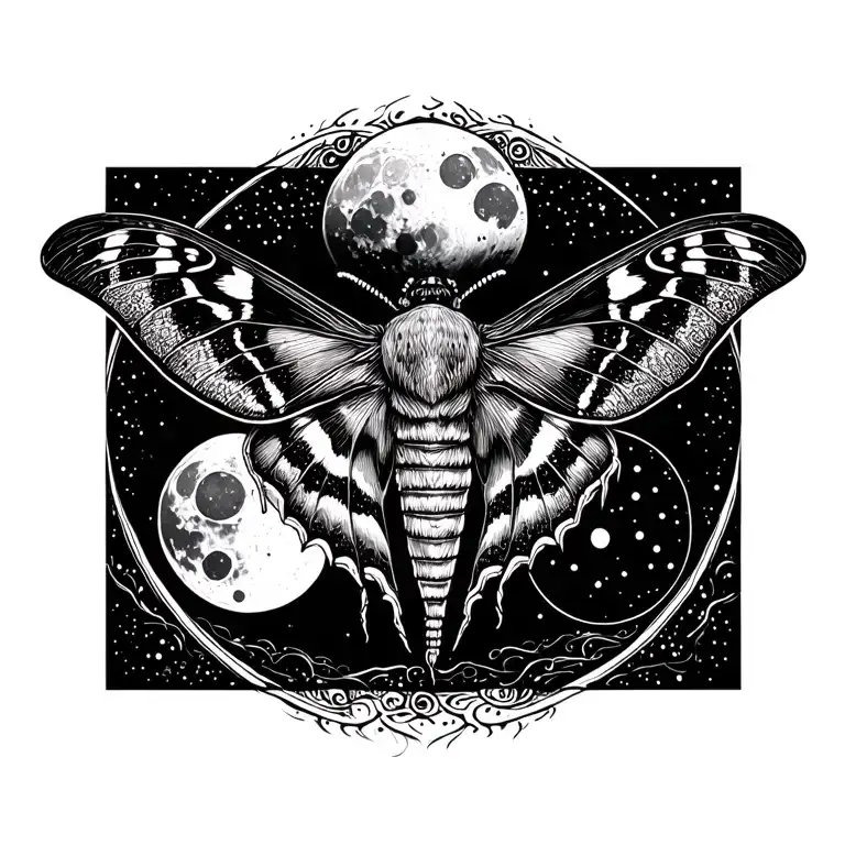 Moth In Between Two Moons