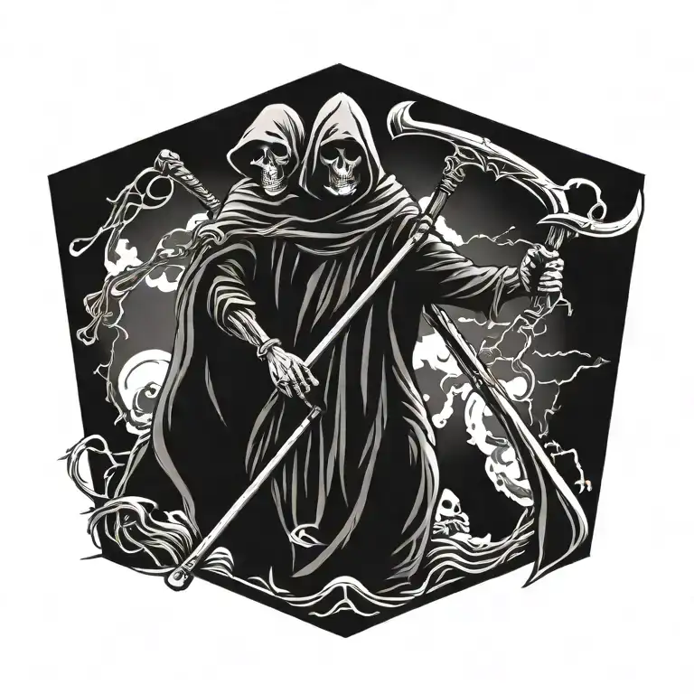 Grim Reaper Holding Scythe