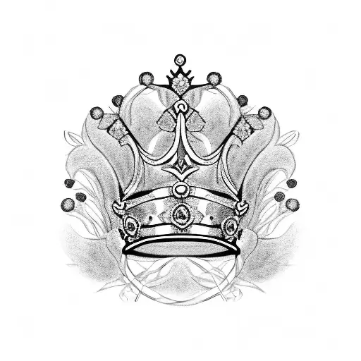 Queen's Crown In A Wreath