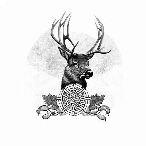 Elk Hunting In A Celtic Style