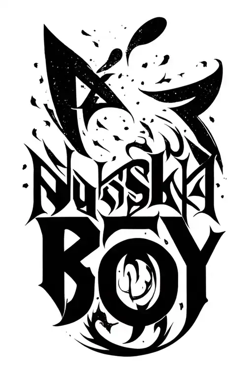 Text Saying Nushka Boy