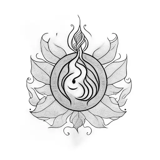 A Blackwork Tattoo Of A Coffee Bean Morphing Into A Vinyl Record