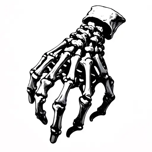 Skeleton Of A Hand For Your Hand With Spirals In The Bones
