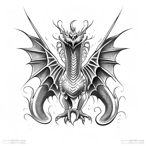 Winged Medieval Dragon