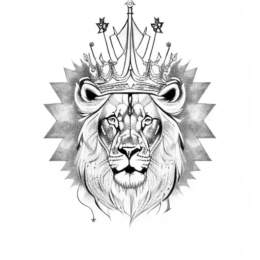 God With A Crown And A Lion