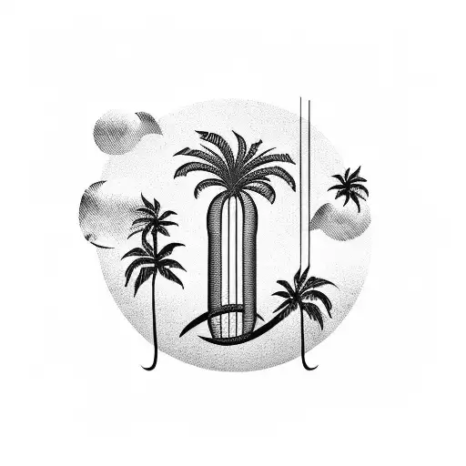 Airplane Infinity Sign Palmtree