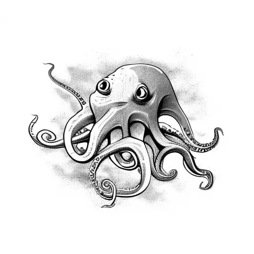 An Octopus Fighting A Dinosaur