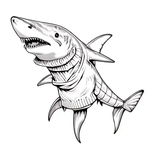 A Shark Wearing A Sweater
