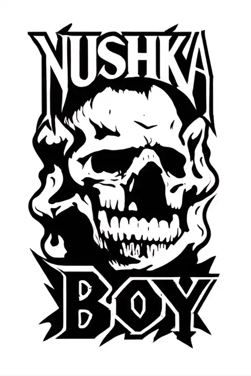 Text Saying Nushka Boy
