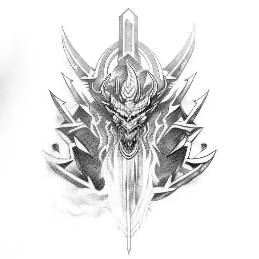 Dragon God Of War Merging With Blades