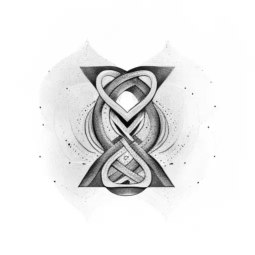 Infinity Symbol With The Word Papi And Heart Inside