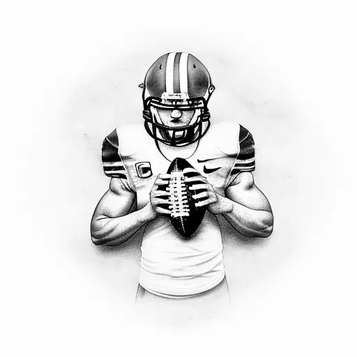 A Fierce American Football Player Holding A Bible