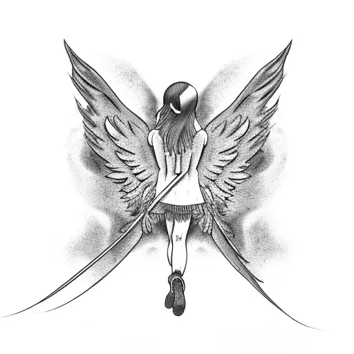 Angel Feather Falling Into Hell