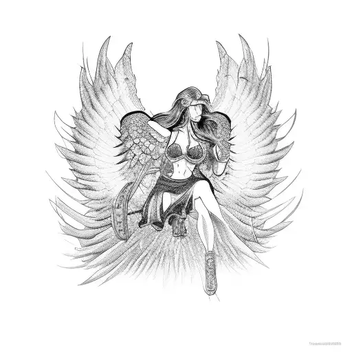 Angel Fights Evil Angel