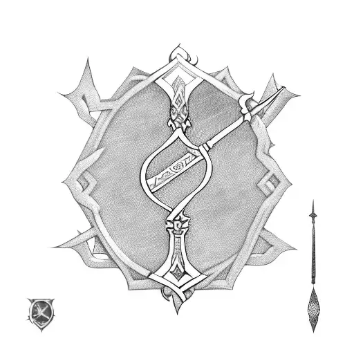 A Persian Shamshir And An Irish Longsword Crossed Diagonally Forming An X