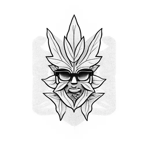 Nerd Runner With A Marijuana Leaf Cape