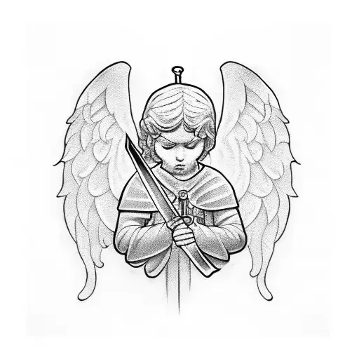 Angel With Sword In Hand