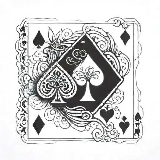 7Of Spades Card And 2 Of Diamonds Playing Card