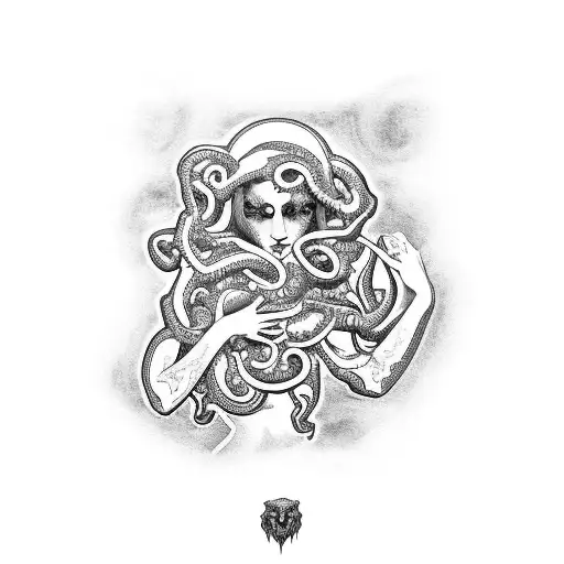 Gothic Window And Medusa