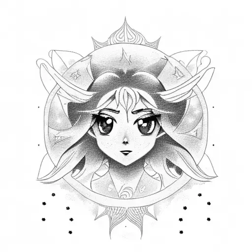 Sun Moon And Star Butterfly