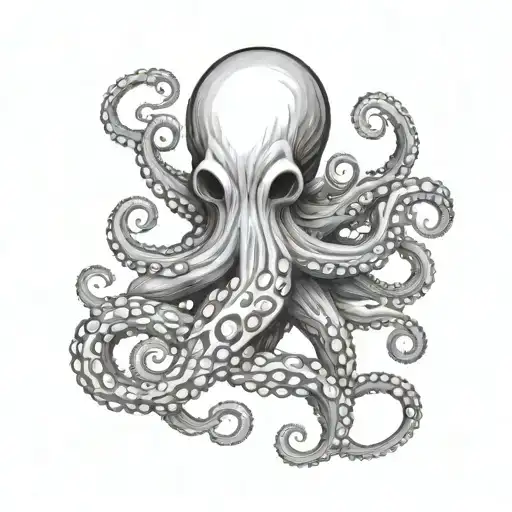 Ghost Octopus Wrapping Its Tentacles