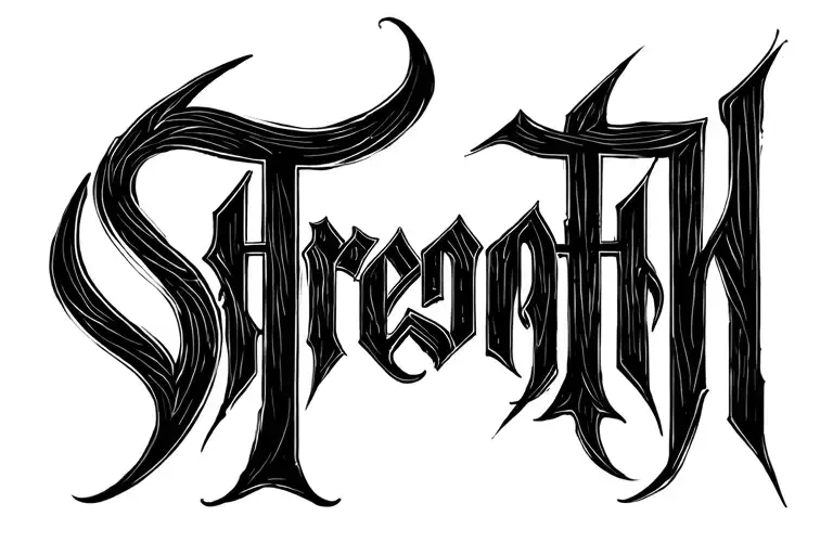 Strength Dark Lettering