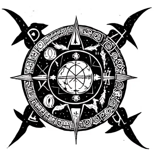 Nordic Runes Circle Surrounding