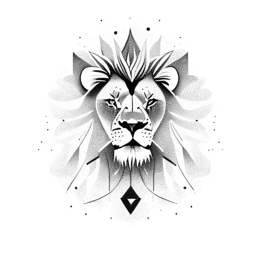 A Lion Running Through A Taurus Forest