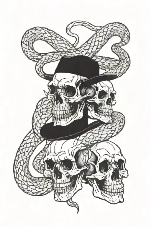 Western Snakes And Skulls