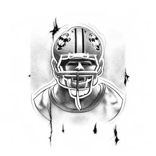 Design A Tattoo Of A Football Player In A Horror Movie Scene