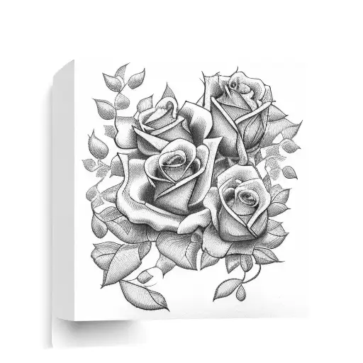 Christian Cross With Roses And A Dove