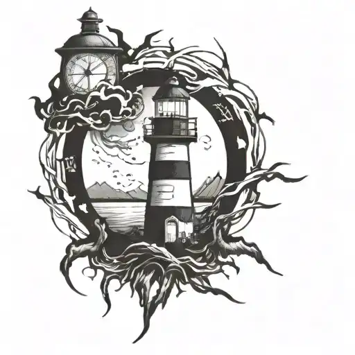 Dark Spiked Chaos Lighthouse Simple