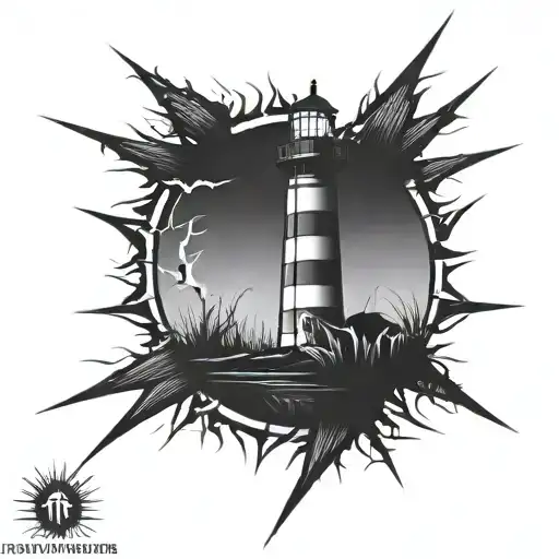 Dark Spiked Chaos Lighthouse Simple