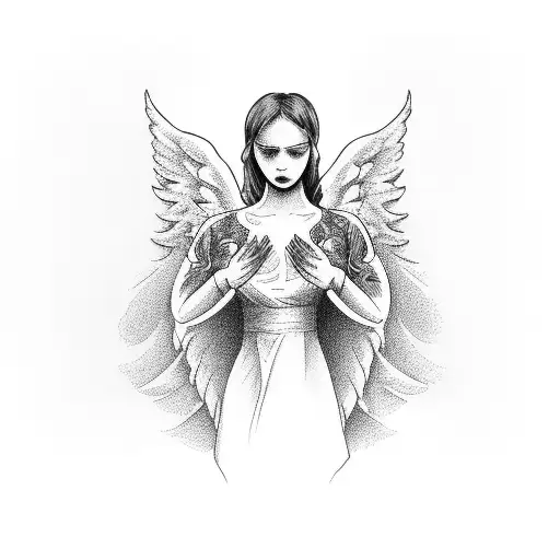 Angel Holding His Dead Wife